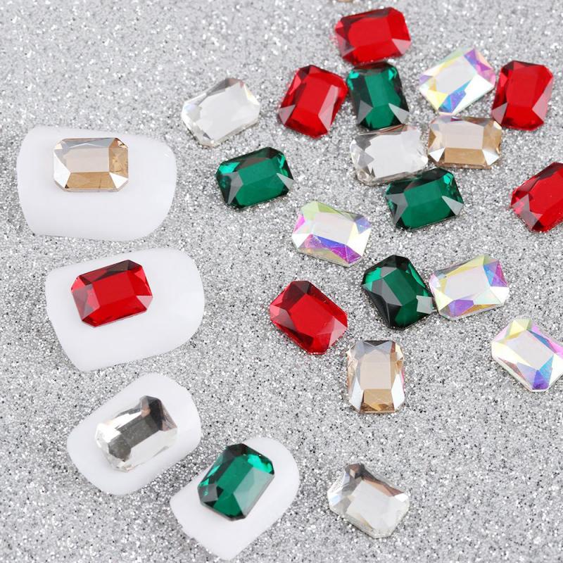 Strass Material Mehrere Stile Glas Nagel Strass Träne Achteckige F... – Grandado