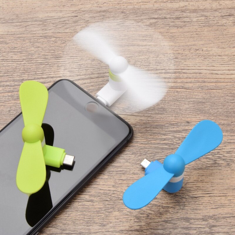 Mobile Phone Fan Android Mini Cell Phone USB Handheld Fan Portable Mobile Phone Fan