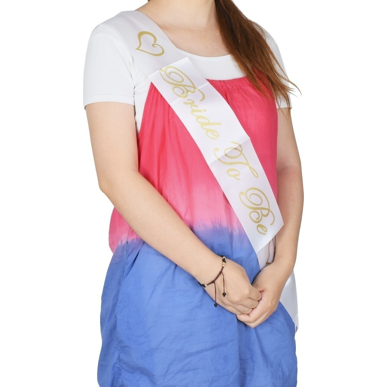 White & Gold Bride To Be Sash Girls Hen Bachelorette Night Bridal Shower Party