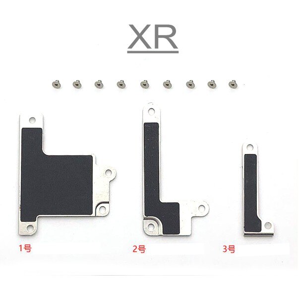 1einstellen 2Stck Für iPhone X XS MAX XR kleine teile metall eisen halterung Schild Platte batterie Dock ladegerät vordere kamera wifi biegen schrauben