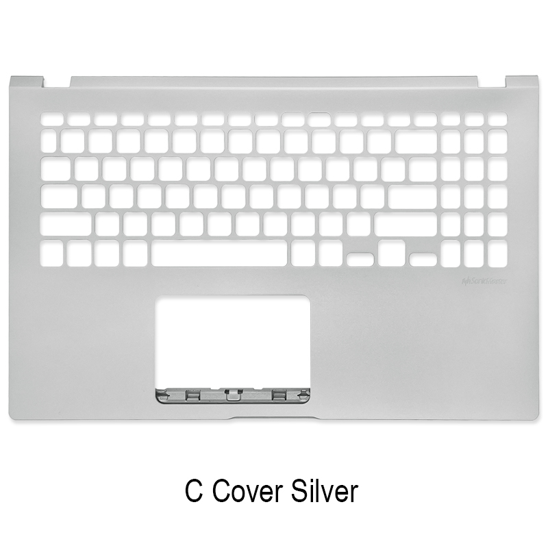 Laptop LCD Back Cover For ASUS X509 FL8700 FL8600 Y5100 Y5200F Front Bezel Upper Case Bottom Cover LCD Hinge Silver Gray: C Cover Silver