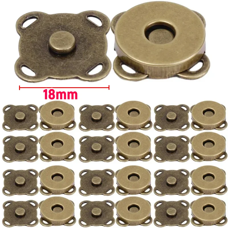 1-20 set magnetiska tryckknappar spännen knappar handväska väska plånbok pyssel väskdelar mini adsorptionsspänne gör-det-själv-pyssel