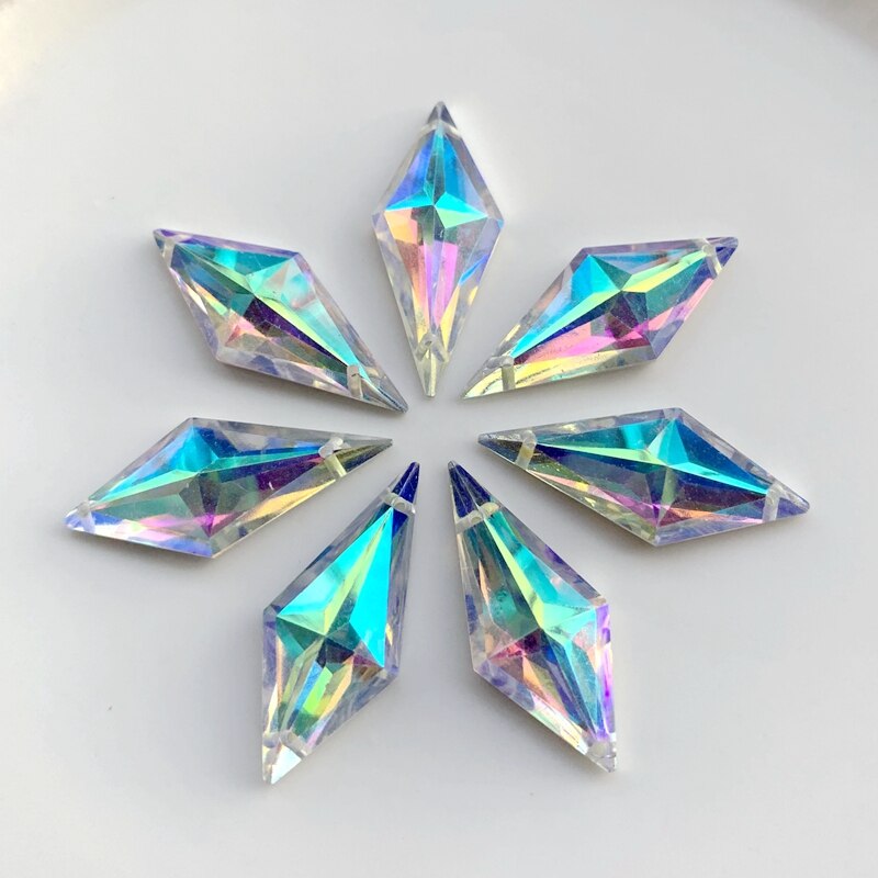 Wit Ab Steentjes Paard Oog &amp; Diamond/Waterdrop/Diamond Crystal Glitter Stenen Diy Kleding Sieraden Decoraties