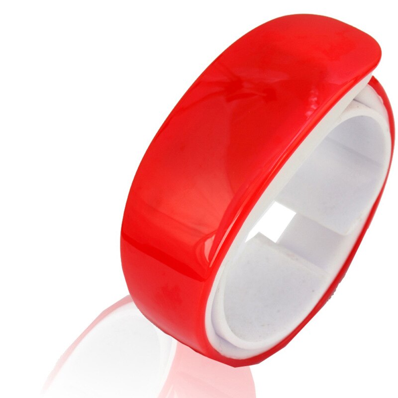 Dame LED montre ovale lumière rouge affichage femmes montres jolie numérique Bracelet montres Relogio masculino horloge: red