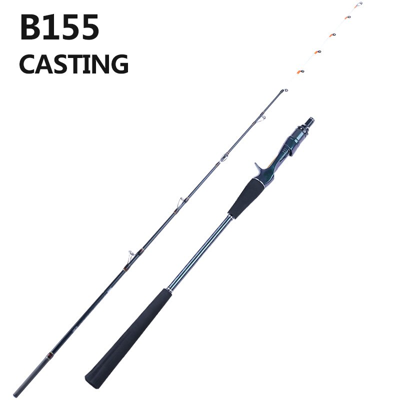 Seekbass-caña de pescar B155 B180, ligera, para agua salada, calamar, bote: B155
