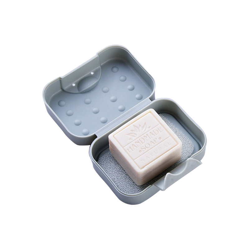 Reise bærbar såpeboks med lokk baderom forseglet vanntett støvtett såpeholderbeholder med absorberende såpeskål