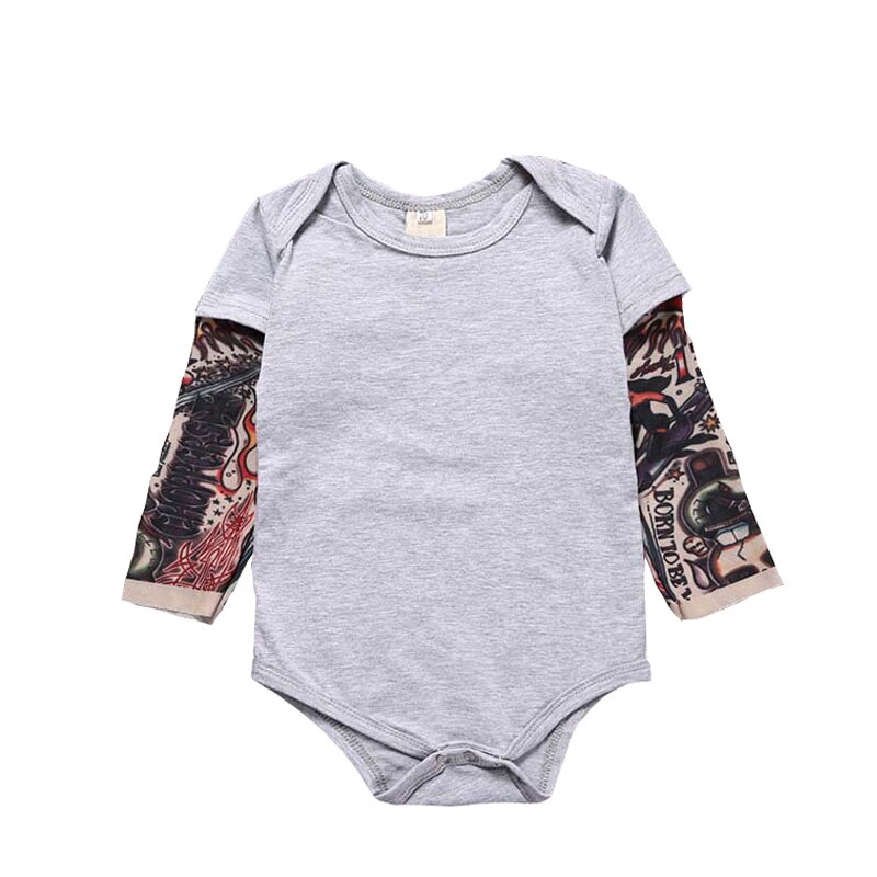 Halilo Lange Hülsenspielanzug Baumwolle Patchwork Baby Boy Kleidung Weihnachten Kostüm Infant Jungen Overall Baby-Body 9- 24 M: Grau / 12m