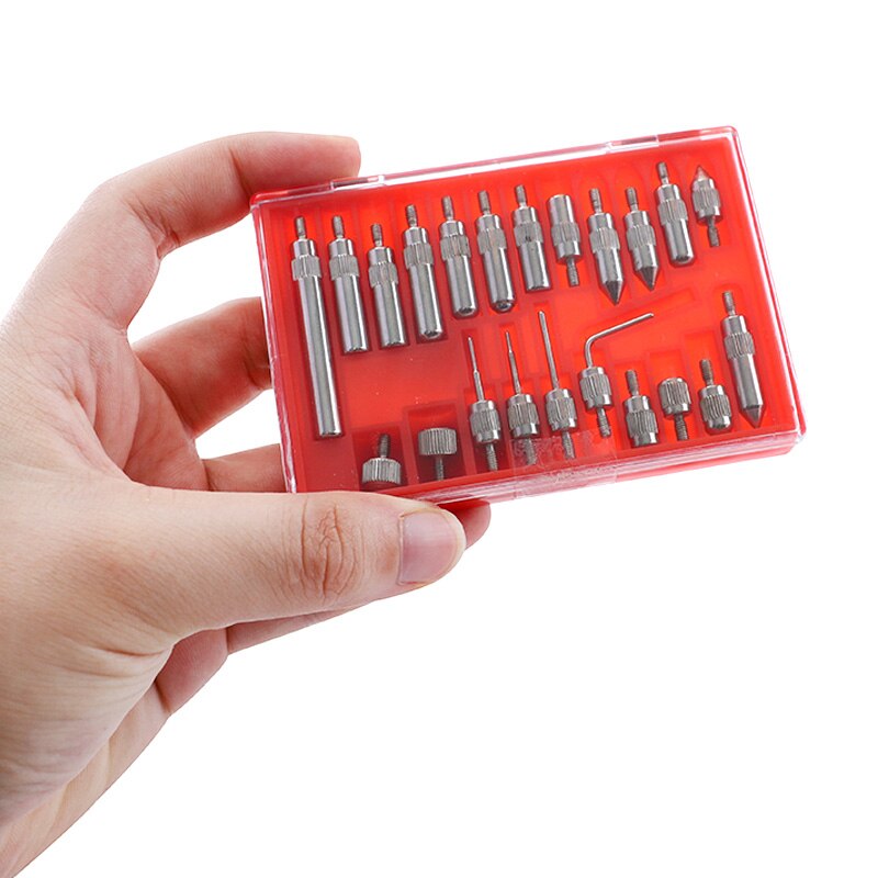 Messuhr Messgerät 0-10mm/0,01mm Stoßfest Messuhr Gewinde 2,5mm 22 stücke Geformt sonde Eingestellt Sauerei Werkzeuge