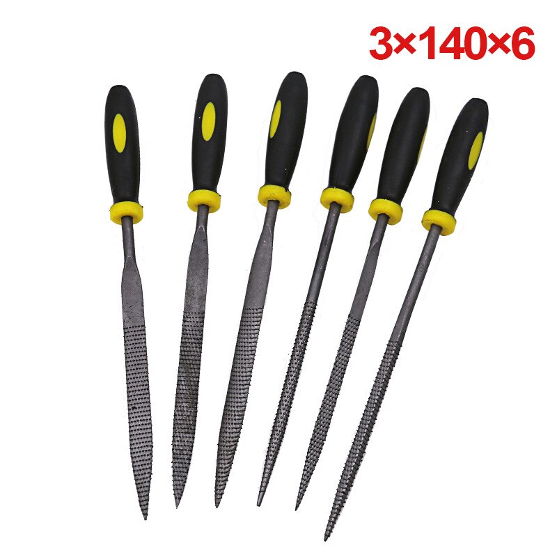 6Pcs Wood Rasp Assorted Files Set Carpentry Filing Tool Woodworking Metal Grinding Tool Rasp 5X180mm 4X160mm 3x140mm: 3X140MM