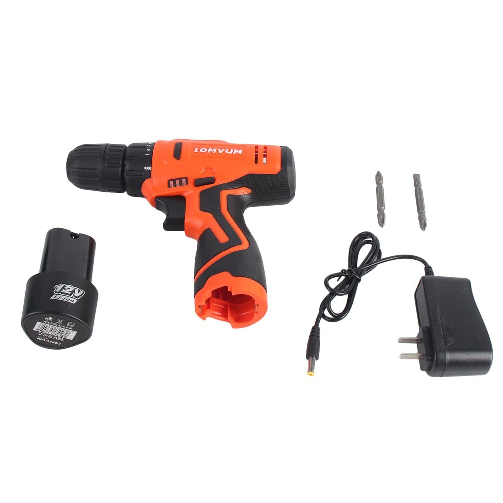 12V Electric Screwdriver Cordless Drill and Screwdriver Lithium-ion Battery Rechargable Handheld Mini Drill Power Tools: Default Title