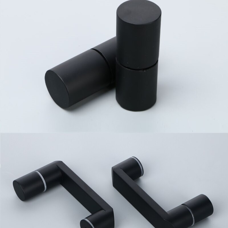 Glas Türgriff Schiebetür Matte Schwarz Bad Glas Tür Griffe Schwarz Dusche Zimmer knöpfe 145mm