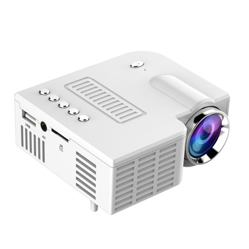 Uc28c mini bærbar videoprojektor 16:9 lcd-projektor medieafspiller til telefoner: Hvid