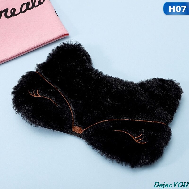 Schattige kikker kitten ogen zachte slaap oogmasker masker dier pluche oogmasker ontspannen meisje dame familie-uitstapje: HG40862H07