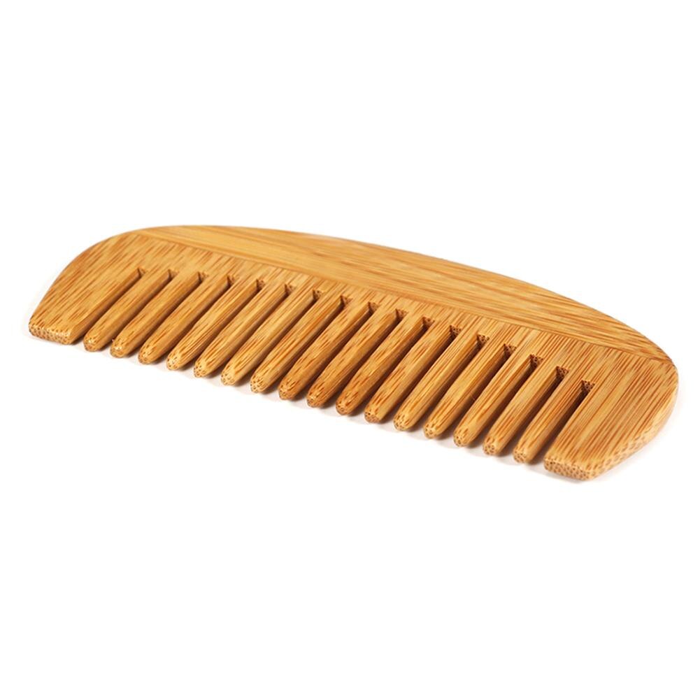 Peineta con motivo de luna creciente, 12x5,2 cm Nan bambú Crescent Hair, peine de peluquería portátil, peines de cuero cabelludo de masaje Antiestático de madera