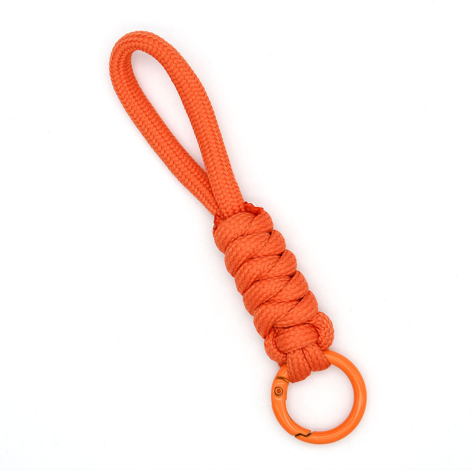 LLavero de cordón trenzado para funda de teléfono para mujer, correa de cuerda con nudo antipérdida, llaveros de coche, accesorios DIY, llavero de: Marfíl / Blanco