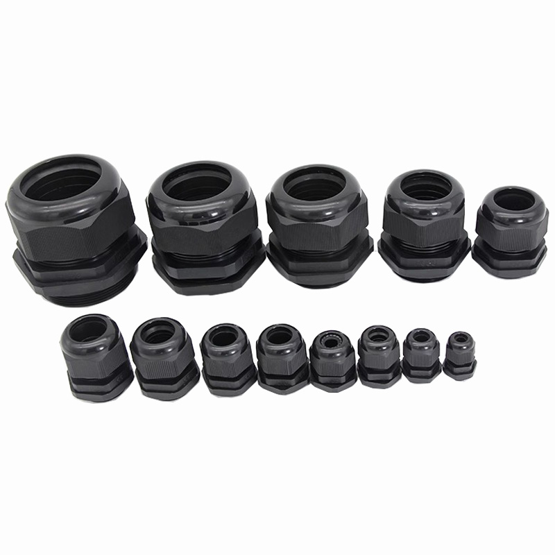 Pressacavo impermeabile 10 pezzi Ingresso cavo IP68 PG7 per 3-6.5mm PG9 PG11 PG13.5 PG16 PG19/21/Connettore in plastica nylon bianco nero
