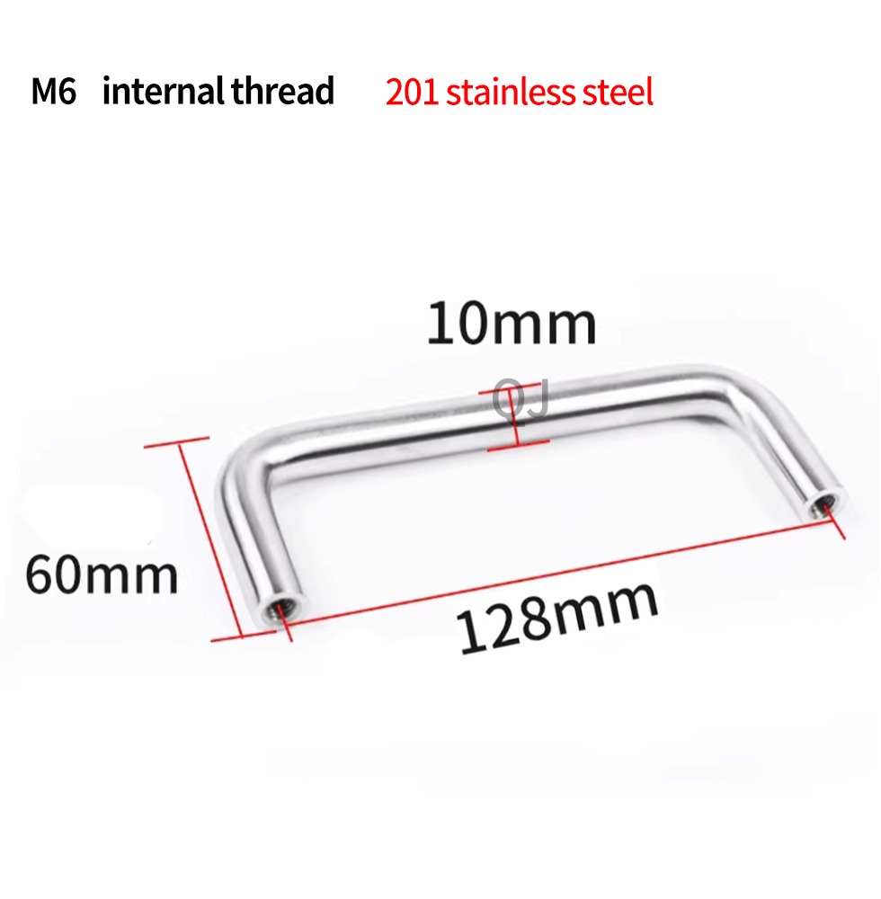 201 massive rustfri ståldør u-formet håndtag kasse panelskab industrielt cylindrisk håndtag: Orange