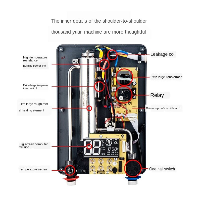 Instant Immersion Heater Shower Household Miniture Water Heater Constant Temperature Quick Heating Commercial Water Heater
