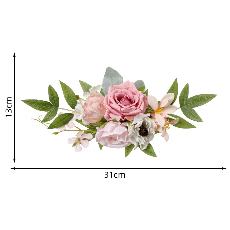 Yannew Pre-made Pink White Cake Topper Flowers Rustic Wedding Cake Decoration for Baby Shower Birthday Party Wedding Supplies: Gold