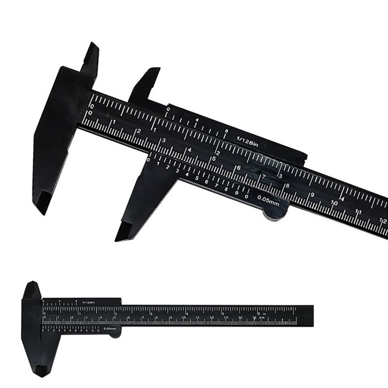 Double Scale Plastic Vernier Caliper Ruler Measuring Student Calipers Size Measuring Tool 1Pcs: Type 2 Black 0-150MM