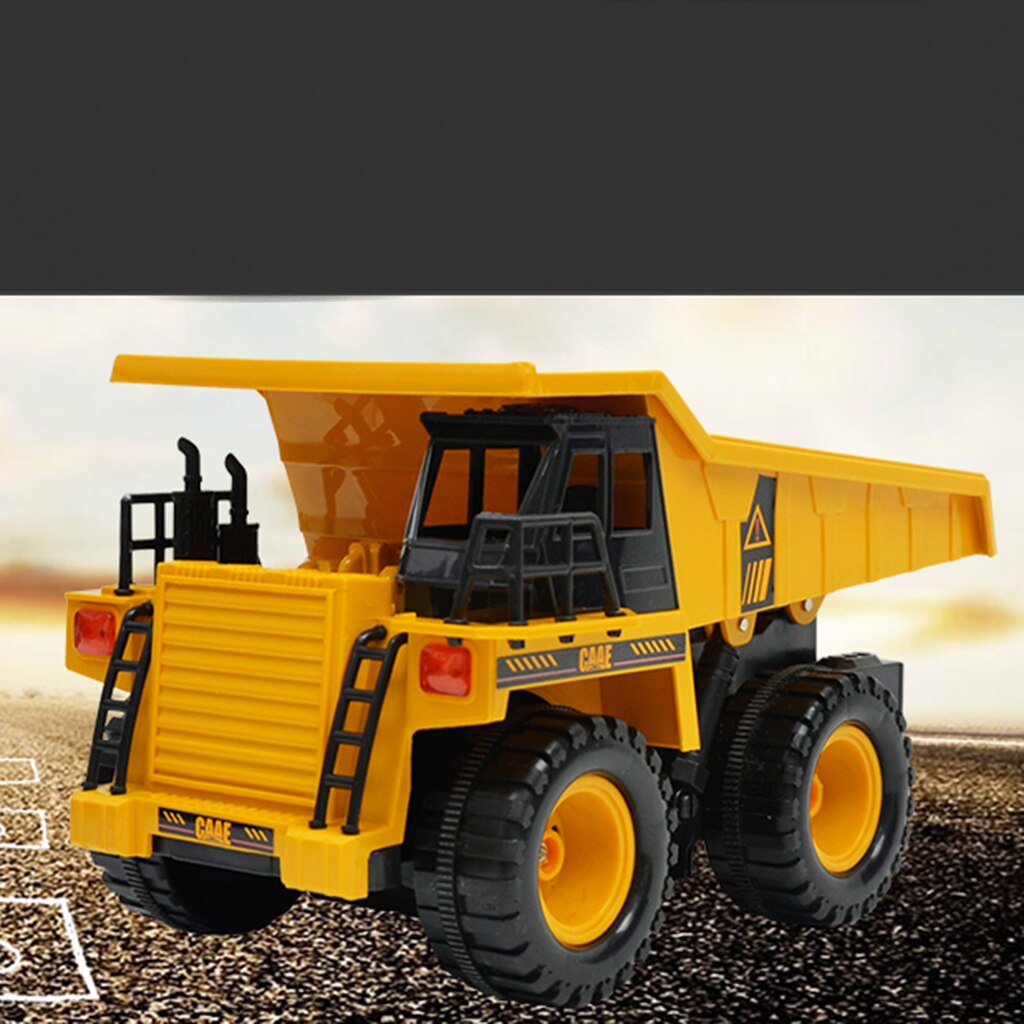 2.4G Dumper 4 Wheel Driver Bouw Voertuig Techniek Auto Met Geluid 15M Afstandsbediening Afstand Voor Kinderen Jongen auto Speelgoed