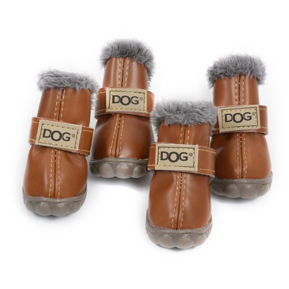 Waterdichte Schoenen Huisdier Winter Hond Kat Snowboots Warm Puppy Laarsjes voor Chihuahua: Xl / Coffee