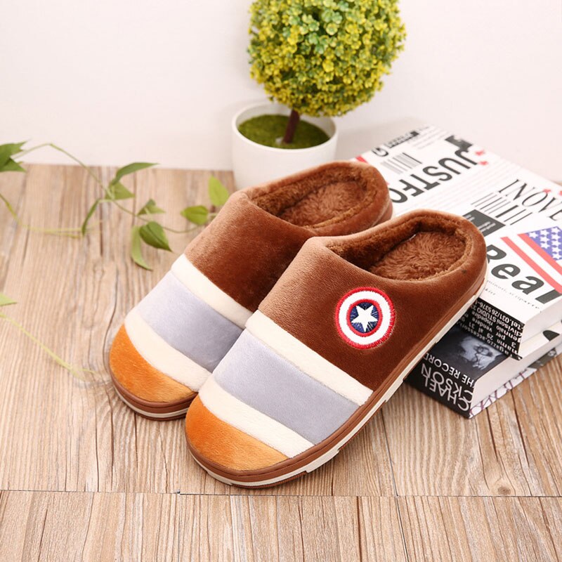 Messieurs pantoufles en peluche grande taille 39-44 homme intérieur pantoufles hiver chaussures adulte solide couleur mixte mâle slippersKS231