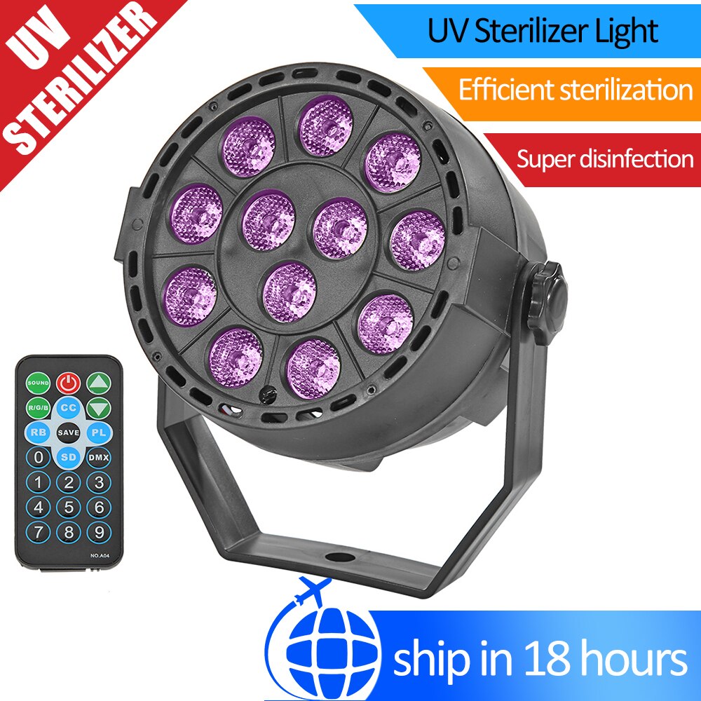 48W 12 LED remote control UV Sterilizer Disinfection and Sterilization Bulbs Home UV Sterilizer Sterilization Mite Removal Lamp