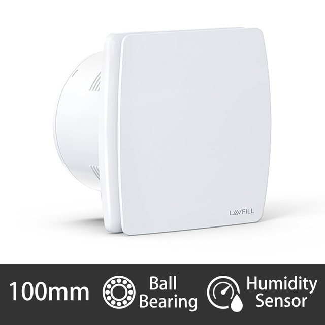 4" 6" 100mm 150mm 230V Bathroom Shower Extractor Ventilation Fan with Humidity Sensor Timer: LFWW-09QH (100mm)