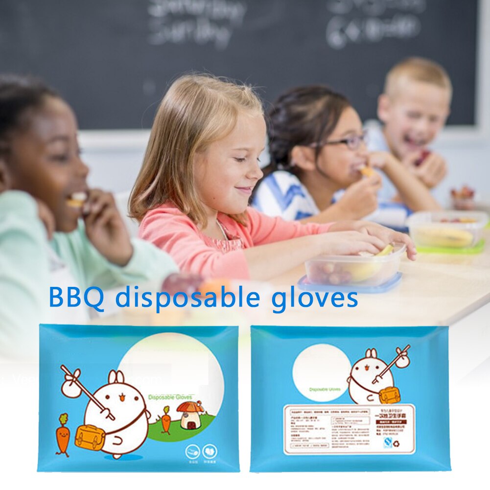 100Pcs Kinderen Wegwerp Handschoenen Hoge Dichtheid Duurzaam Dikker Voedsel Handling Handschoenen D50