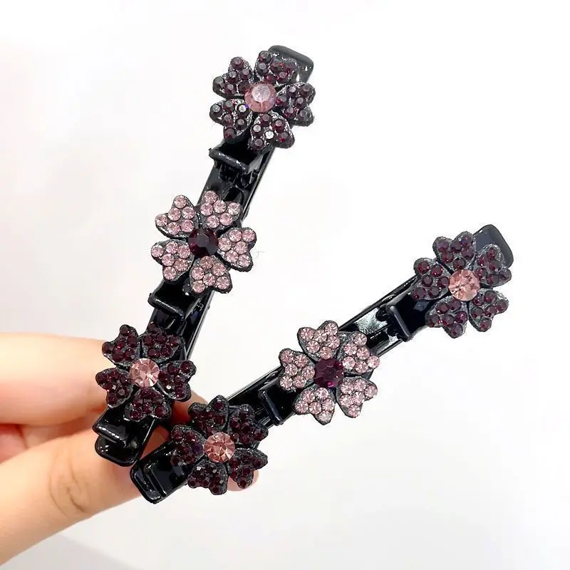 Double Layer Braided Hairpin Hair Hoop Broken Hair Clip Women Hairpin Korean Fixed Headband Hairpin Lazy Hair Accessories