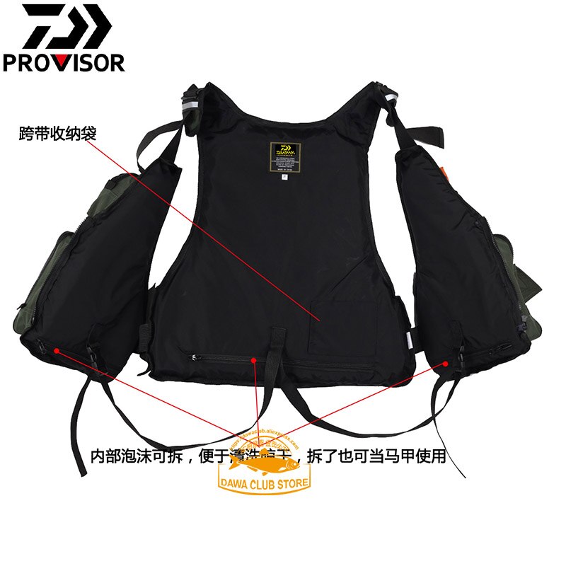 leben jacke angeln anzug erwachsene tragbare große auftrieb faltbare professionelle multifunktionale DAWA leben jacke
