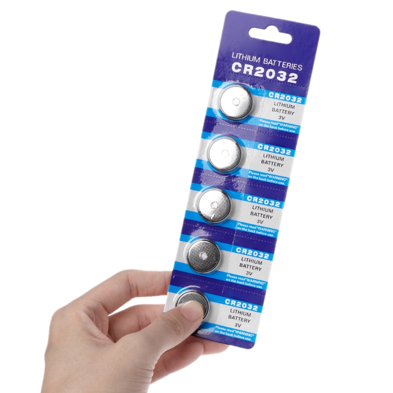 5Pieces 3 Non Rechargeable Round Button Batteries Cell CR2032 Bateries