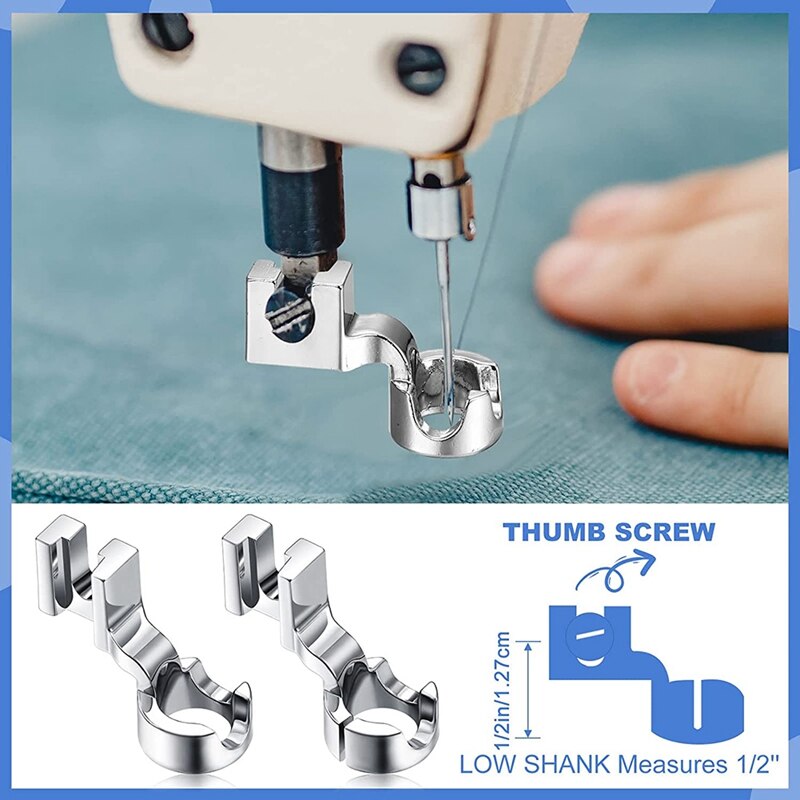 2 Pieces Low Shank Ruler Foot For Freemotion Quilting 1/4 Inch Thick Rulers, Ruler Quilting Foot Compatible With Singer