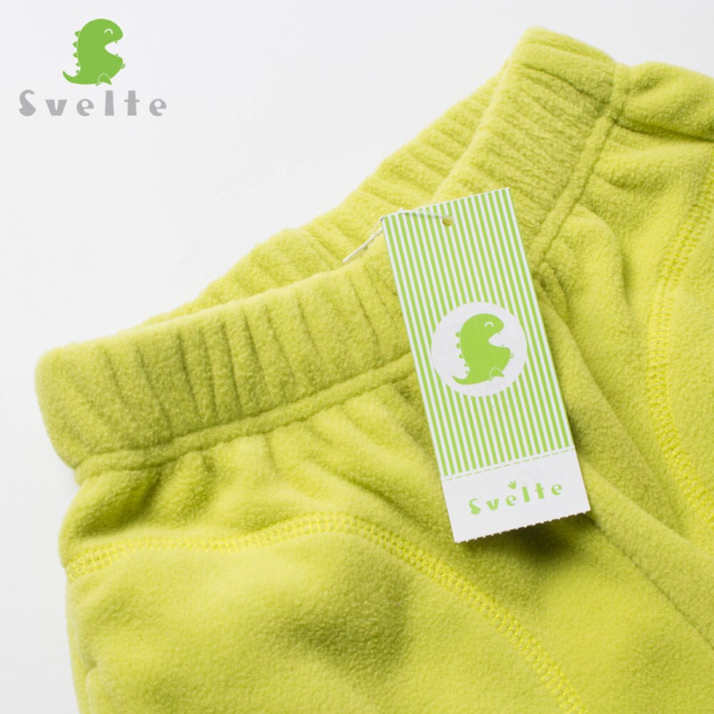 Svelte børn drenge piger casual polar fleece solide bukser til forår efterår unisex børn sportsbukser til 2-7y