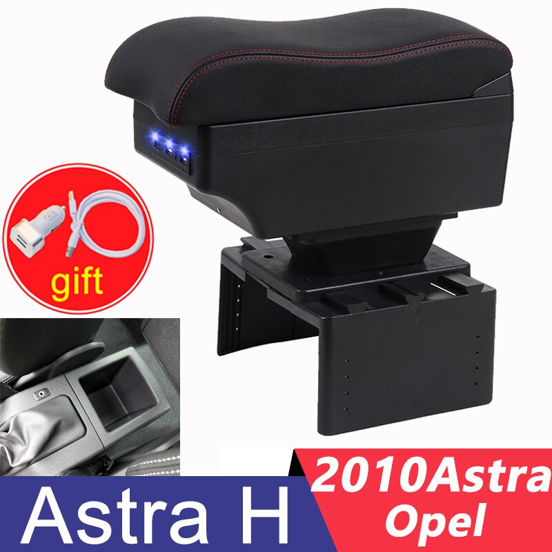 for Opel Astra H Armrest Box car leather arm rest car-styling center console decoration automobile interior