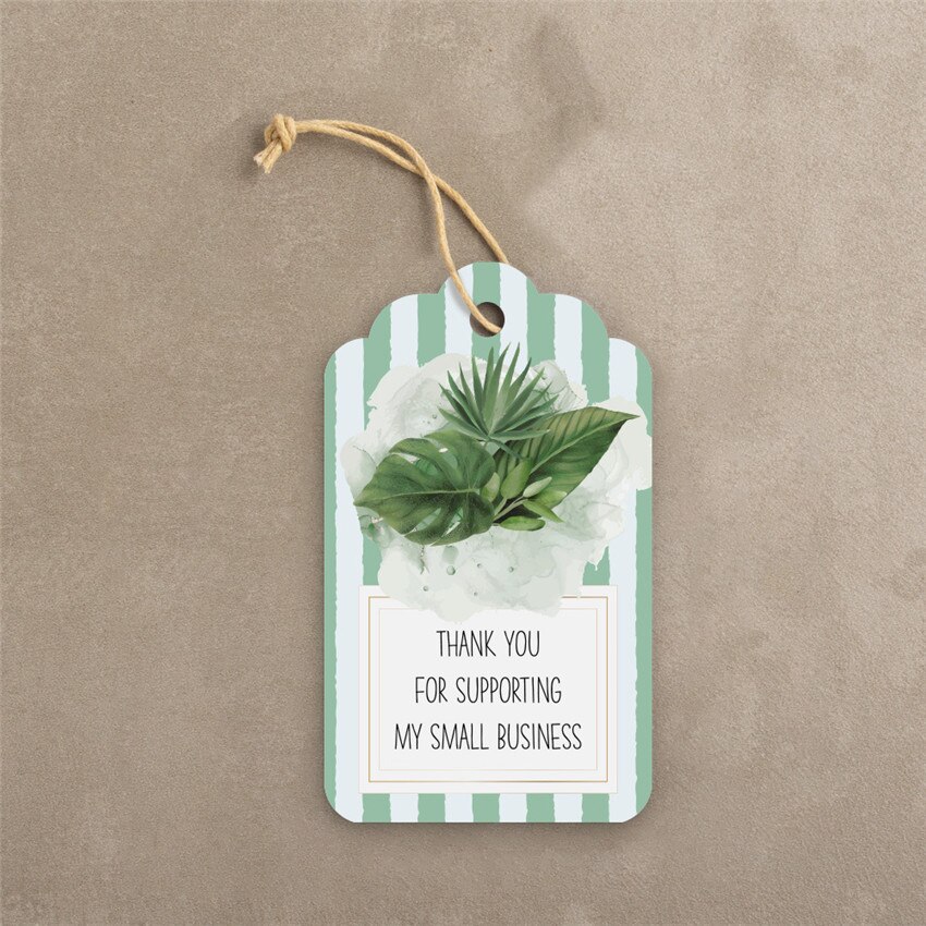 50pcs Watercolor Thank you Tags paper Lables Decor Hang Tags Thank you card wedding party DIY Crafts Label: Style 7