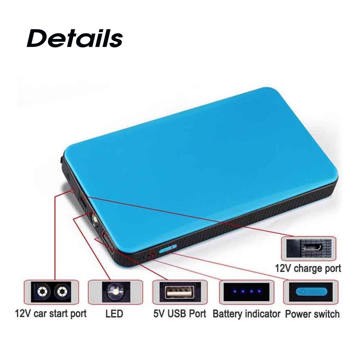 20000mAh 12V Outdoor Car Jump Starter Car Supply Automobile Emergency Battery Flashlight Charger