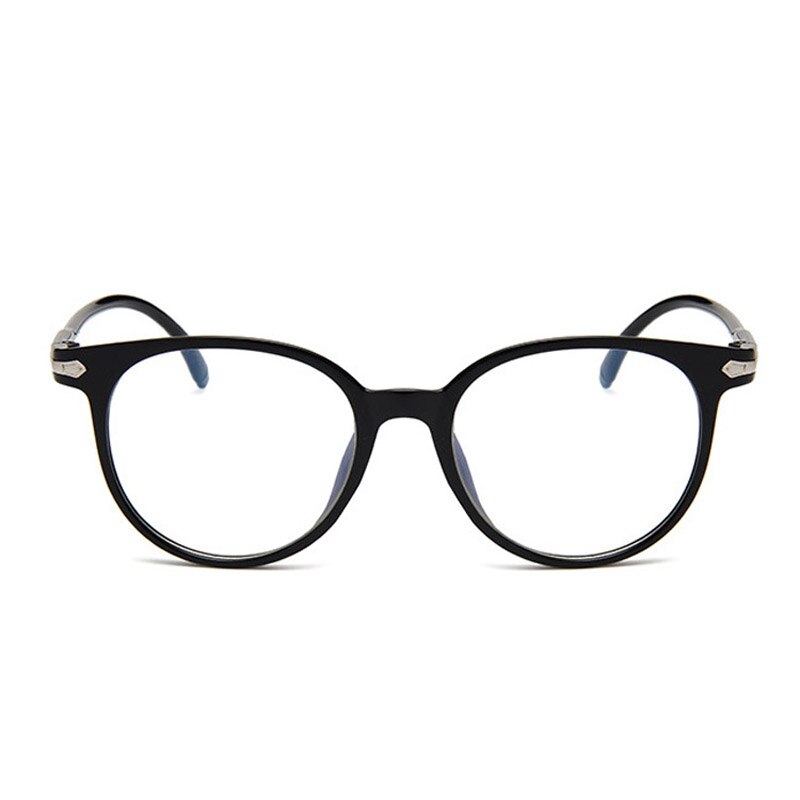 Women Spectacle Optical Frame Glasses Clear Lens Lady Vintage Computer Anti-Radiation Eyeglasses @ME88: Bright black