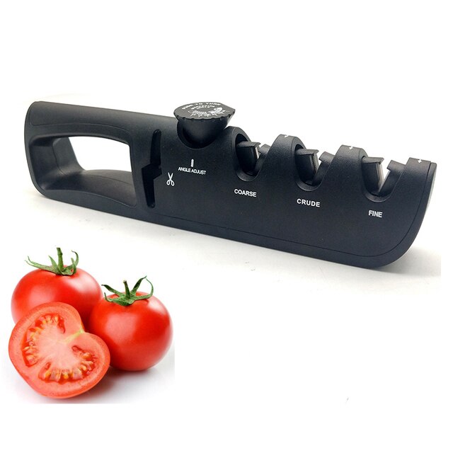 Sharpeners Household Knife Sharpener Chisel Apex Electric for Pencil Knife-sharpener Diamond Circle Wetstone Rotary Mechanism: 4in1 black