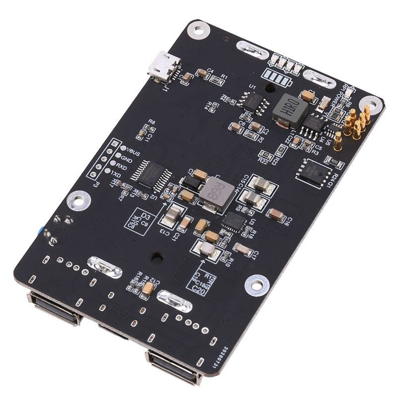 18650 Ups Met Rtc & Coulombmeter Pro Extended Twee Usb-poort Voeding Apparaat Voor Raspberry Pi 4 B / 3B + / 3B
