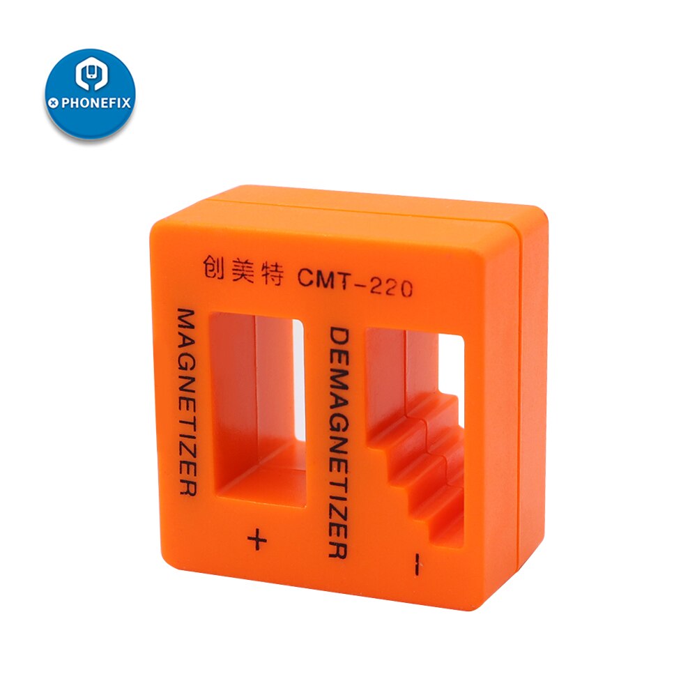 Magnetizer demagnetizer præcision magnetizing demagnetizing orange pick up værktøj til skruetrækker pincet gauss degauss: Cmt -220