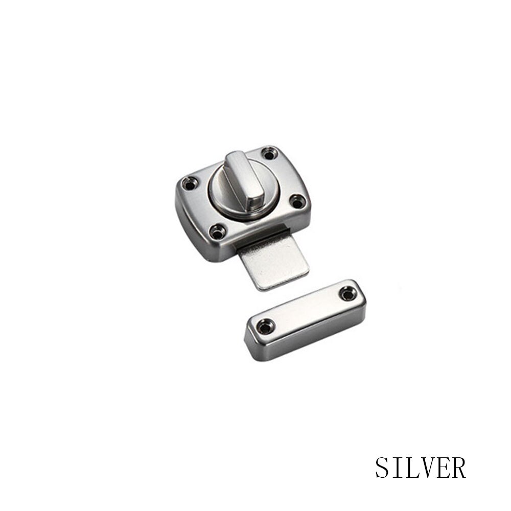 Verrou chromé pour porte de salle de bain, toilettes, tournant, verrou de confidentialité: silver
