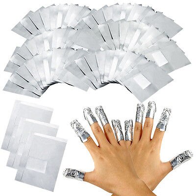 100 Stks/partij Aluminium Foil Nail Art Losweken Acryl Gel Polish Nagel Verwijderen Wraps Remover Make-Up Tool
