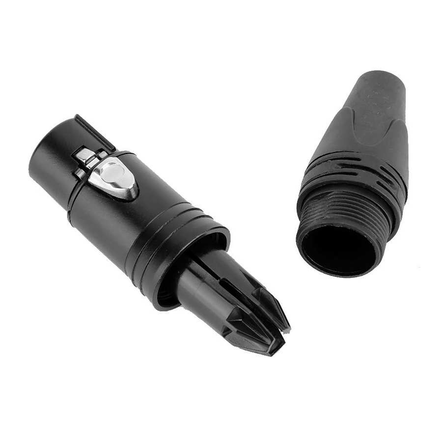 5 Pairs 3/4-Pin XLR Plug Audio Socket Adapter For Power Microphone Connector