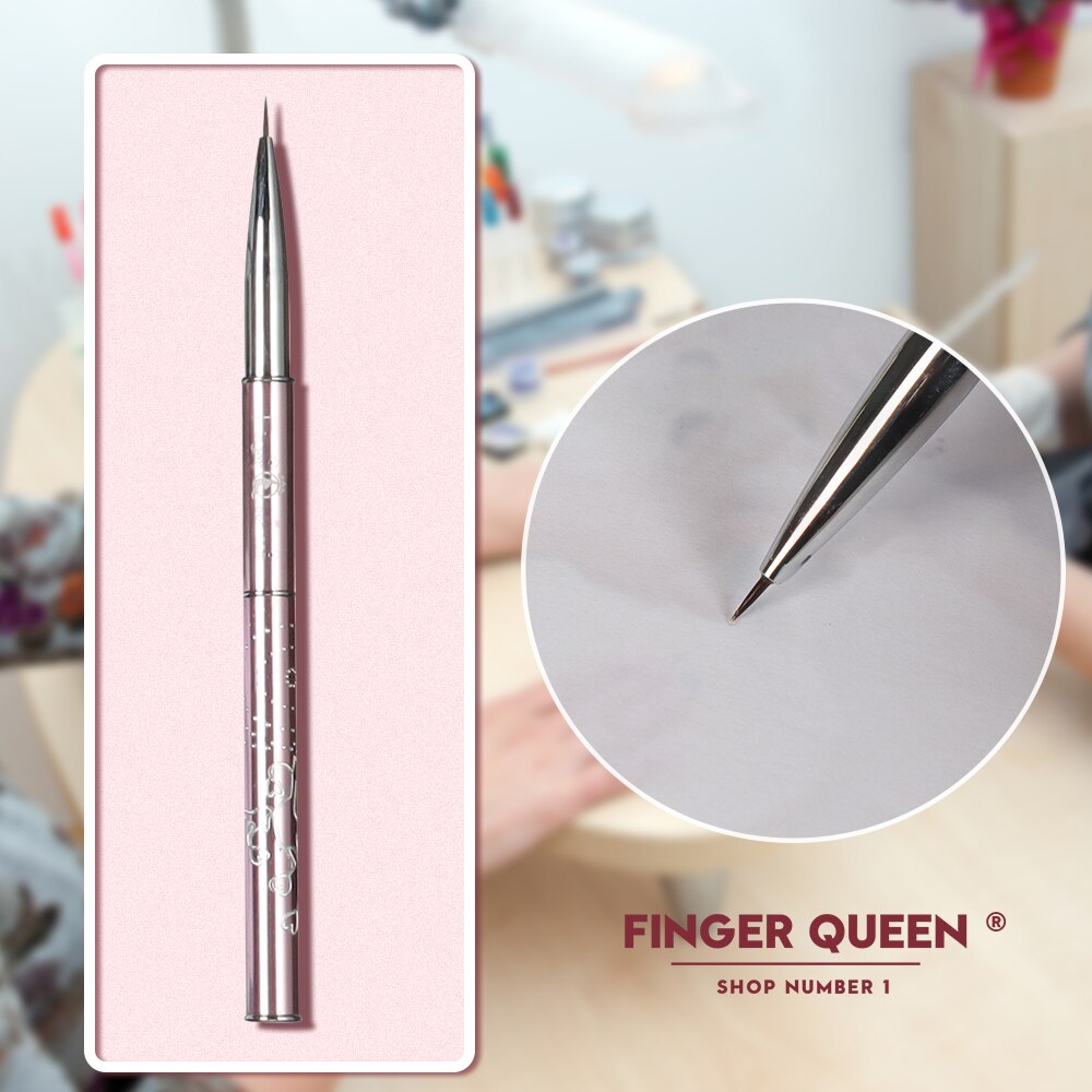 Kolinsky-pincel de Marta rosa para uñas, de tallado de cristal, de patrón 3D, suministros de uñas para equipos de Ail: B065-000