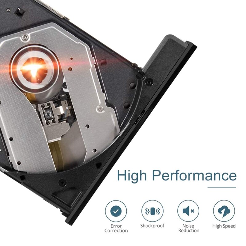 External CD DVD Drive,USB 3.0 and USB C Port High Speed Data Transfer Portable CD DVD +/-RW Drive Slim DVD/CD ROM Burner
