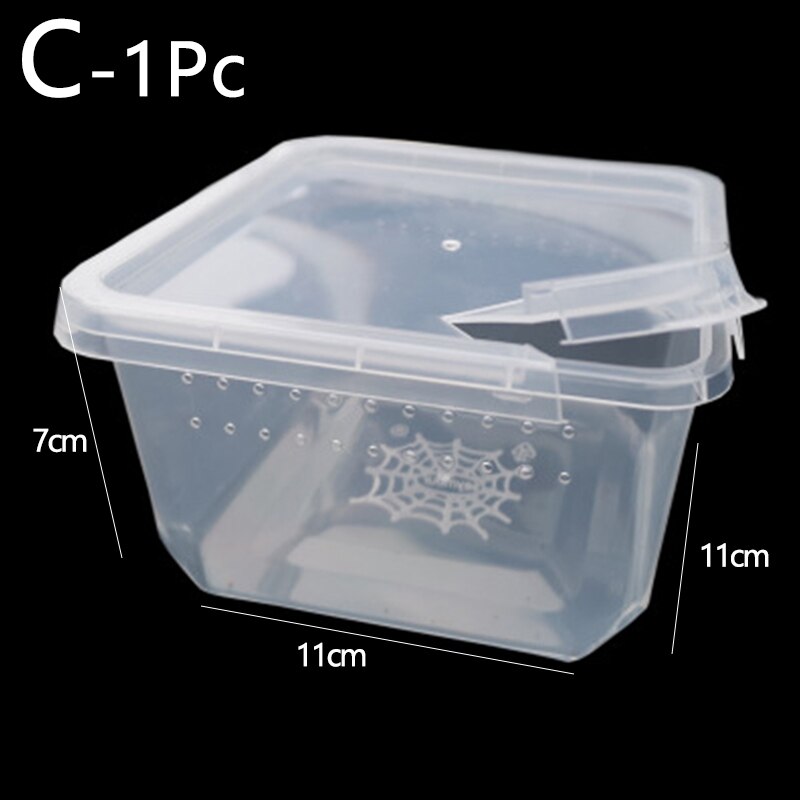 Jaula acrílica para reptiles, terrario transparente transpirable, para cría de serpiente, lagarto, anfibio, Rana, Araña, 1 Uds.: C