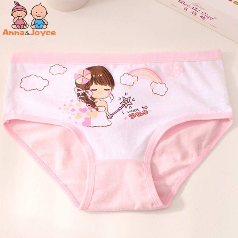 Slips en coton doux pour enfants, 4 pièces/lot, sous-vêtements de dessin animé pour bébés de 3 à 8 ans