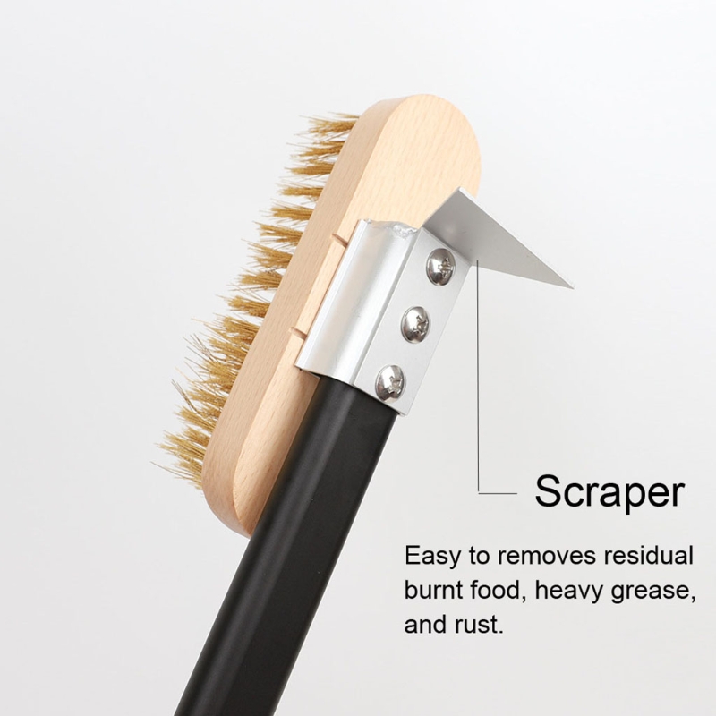 Four à Pizza , brosse de four en laiton, outils de nettoyage en cuivre grattoir grille domestique en laiton